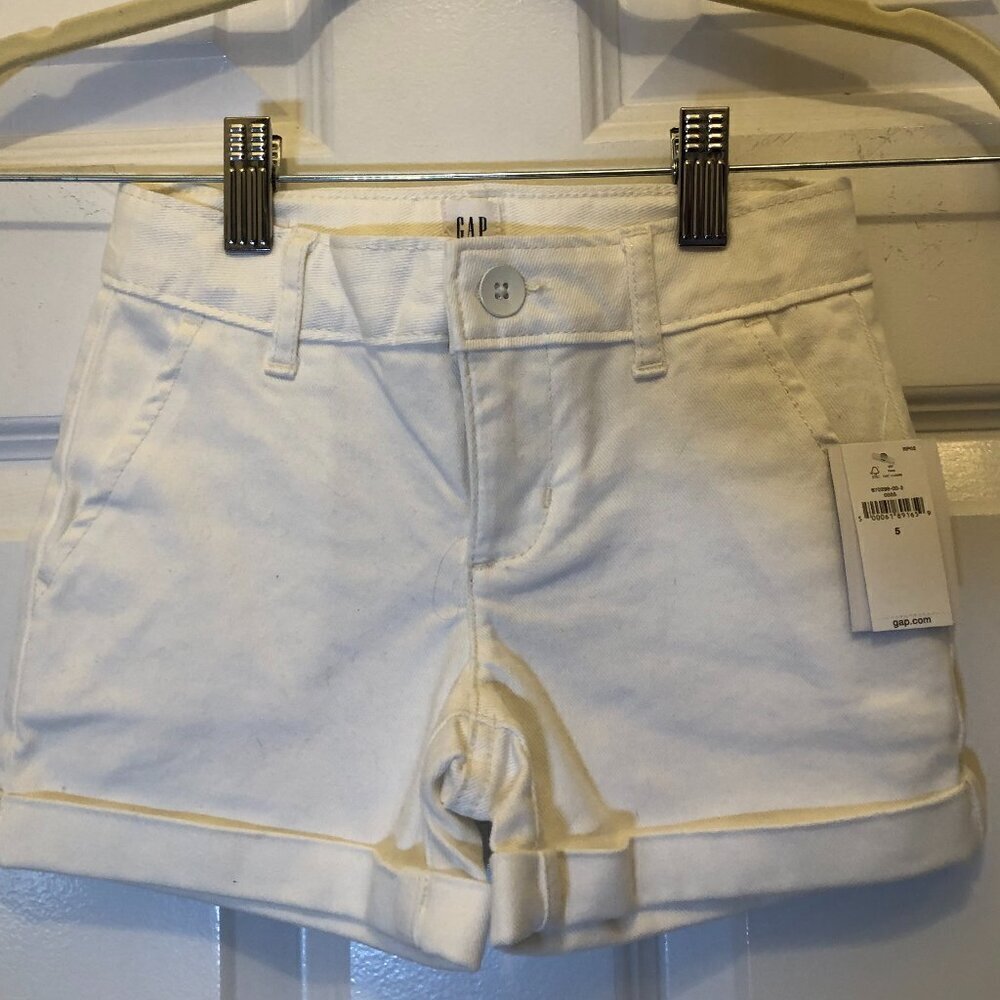 GAP Girls "New Off White" Jean Shorts Size 5 NWT CLOSET CLEAR-OUT!